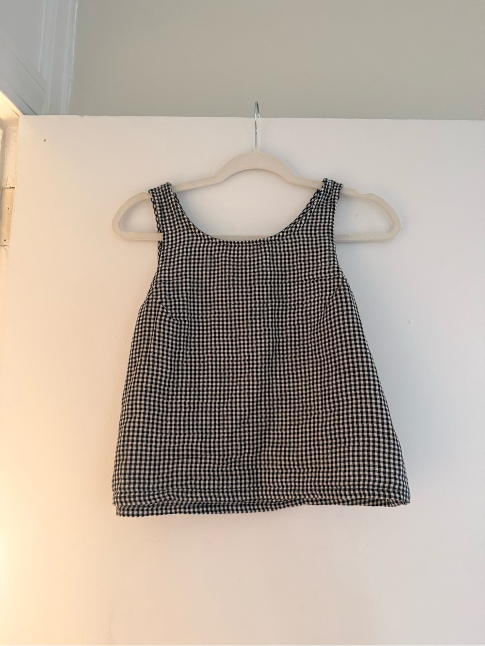 GAP Black and White Gingham Tank Top